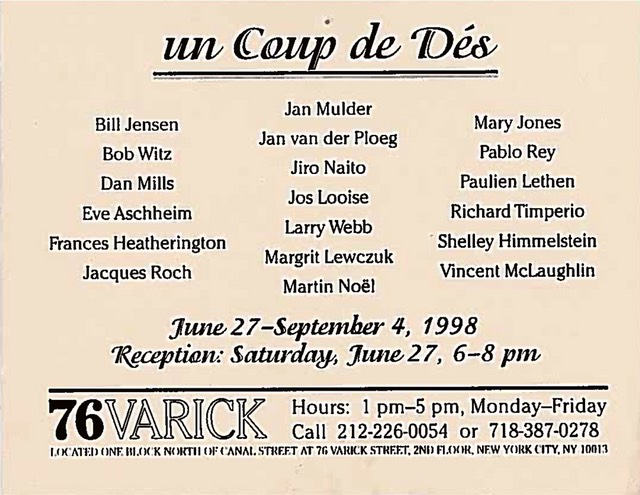 76 Varick Gallery, New York, 1998