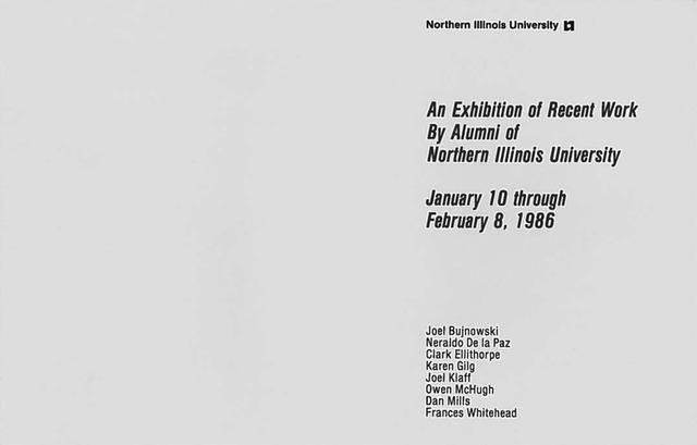 Alumni Exhibition, NIU Art Museum Chicago Gallery Card