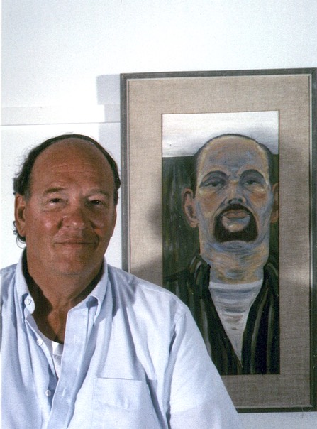Drew with a mid-60s self portrait 1980s