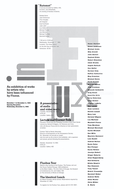 In Flux, Gallery 400, University of Illinois Chicago, 1993